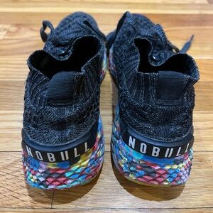 NOBULL Allday Knit Wild Women’s Black Sneakers with Colorful Sole